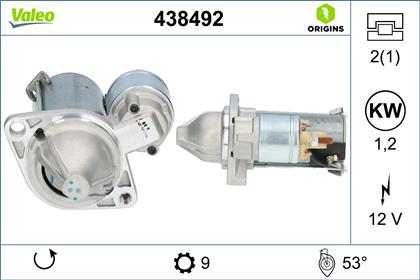 Starter 12V 1.2kW