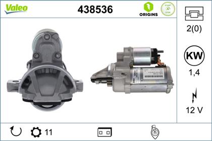 Starter 12V 1.4kW