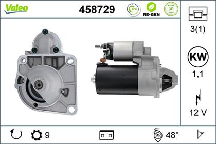 Starter 12V 1.1kW