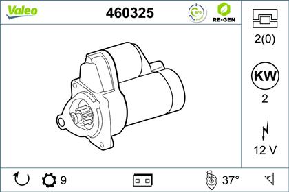 Starter 12V 2kW