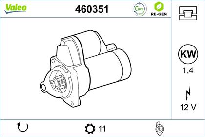 Starter 12V 1.4kW