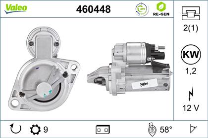 Starter 12V 1.2kW