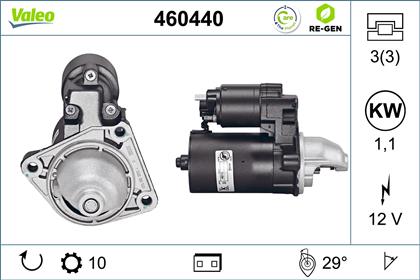 Starter 12V 1.1kW