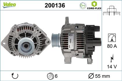 Generator 14V 80A