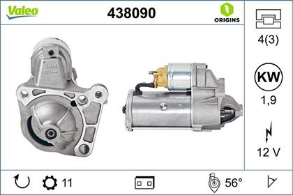 Starter 12V 1.9kW