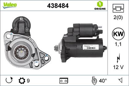 Starter 12V 1.1kW