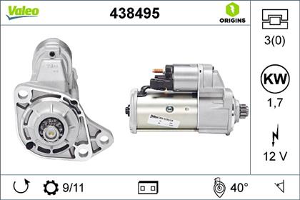Starter 12V 1.7kW