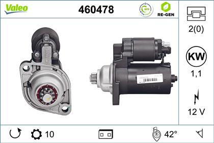 Starter 12V 1.1kW