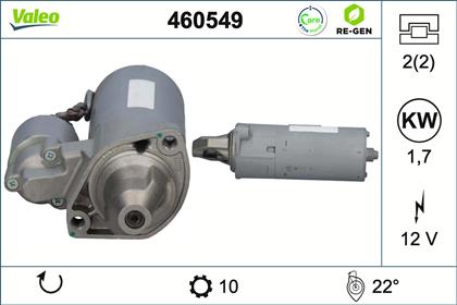 Starter 12V 1.7kW