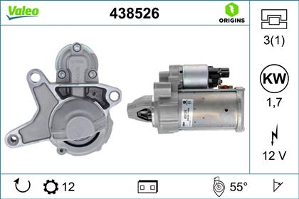 Starter 12V 1.7kW