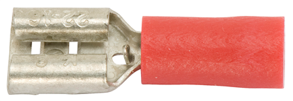 FLACHSTECKHUELSE ROT 6,3X0,8