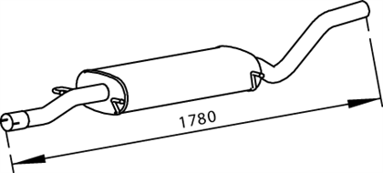 Mittelschalldämpfer Mercedes