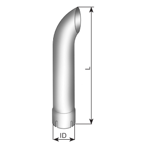 Rohr Tail Pipe Id 80 L=340