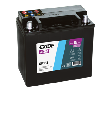 Batterie 12V 15Ah 200A Start-Stop Aux.