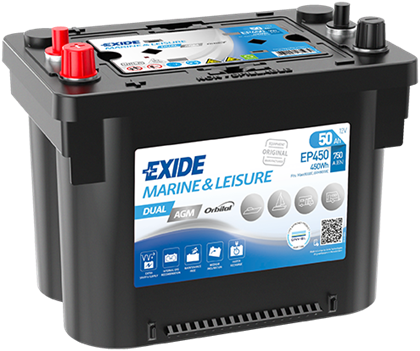 Batterie Dual AGM 12V/50Ah 750A/EN