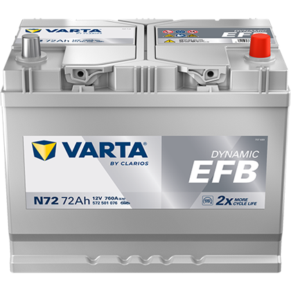 Batterie 12V 72Ah 760A DYNAMIC EFB