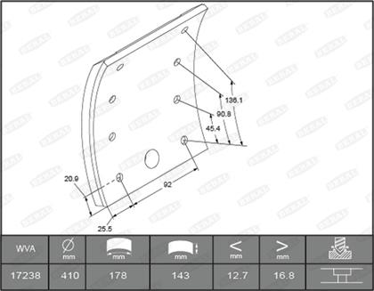 Bremsbelagsatz, Trommelbremse