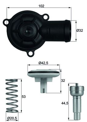 Thermostat, Kühlmittel