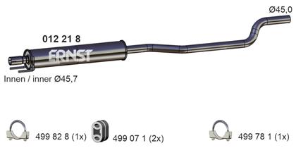 Mittelschalldämpfer Opel