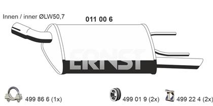 Endschalldämpfer Opel