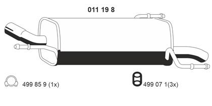 Endschalldämpfer Opel