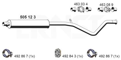 Mittelschalldämpfer