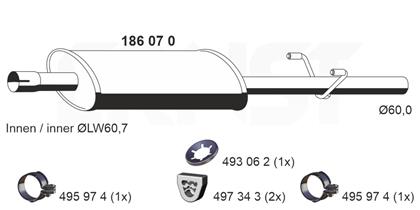 Mittelschalldämpfer VW