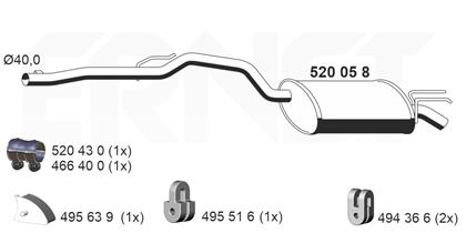Endschalldämpfer Renault
