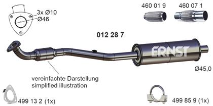 Vorschalldämpfer Opel