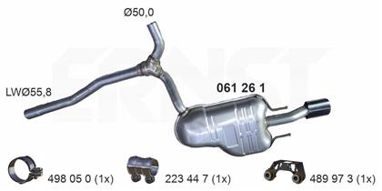 Endschalldämpfer Opel