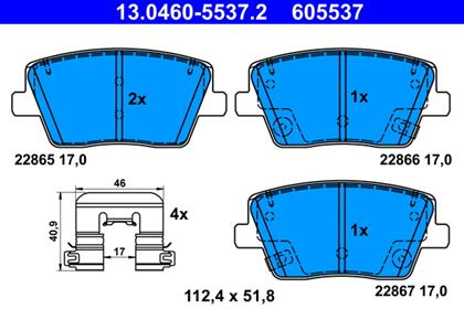 Bremsbelagsatz hinten Hyundai