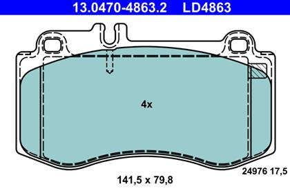 Bremsbelagsatz Ceramic vorne Mercedes
