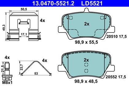 Bremsbelagsatz Ceramic hinten Volvo