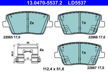 Bremsbelagsatz Ceramic hinten Hyundai