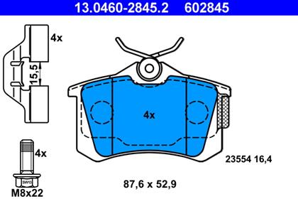 Bremsbelagsatz hinten Renault