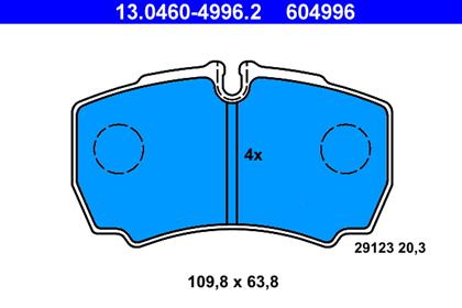 Bremsbelagsatz hinten Iveco