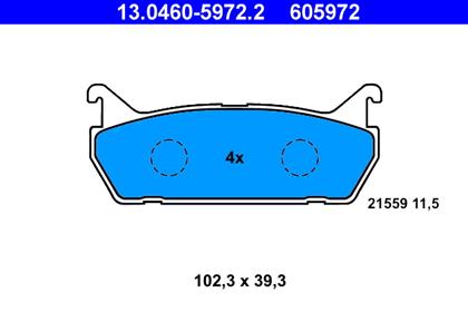 Bremsbelagsatz 11.5mm