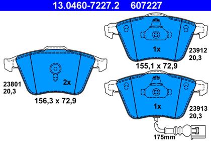 Bremsbelagsatz 20.3mm