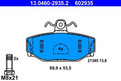 Bremsbelagsatz hinten Volvo