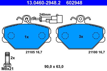 Bremsbelagsatz vorne