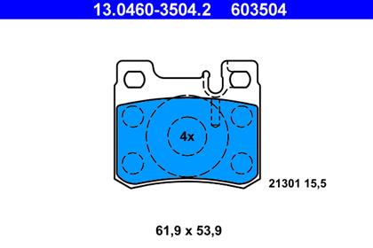 Bremsbelagsatz hinten Mercedes
