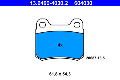 Bremsbelagsatz hinten Mercedes