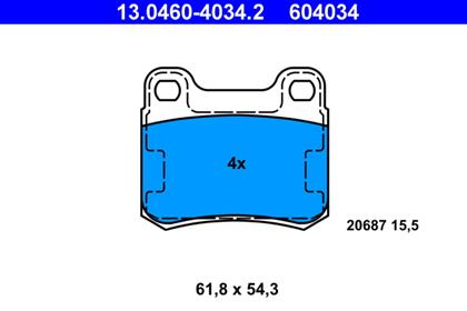 Bremsbelagsatz hinten Mercedes