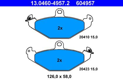 Bremsbelagsatz hinten Renault