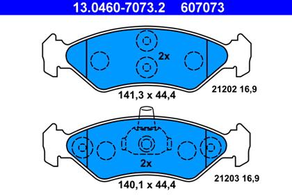 Bremsbelagsatz vorne