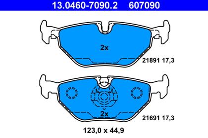 Bremsbelagsatz hinten BMW