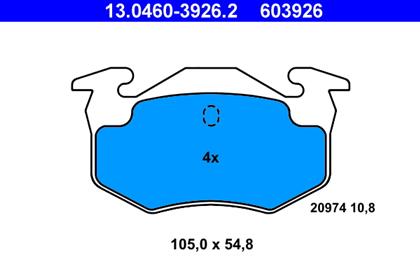 Bremsbelagsatz hinten Renault