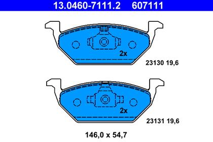 Bremsbelagsatz 19.6mm