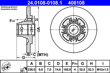 Bremsscheibe hinten Renault