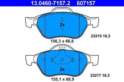 Bremsbelagsatz 18.3mm